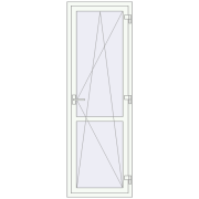 Балконні двері 680x2100 мм REHAU Euro 60 Білий (RAL 9016) з двох сторін