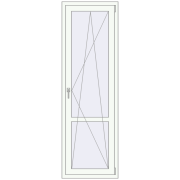 REHAU Euro 60 650x2040 мм Білий (RAL 9016) з двох сторін