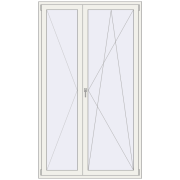 REHAU Euro 70 1400x2400 мм Білий (RAL 9016) з двох сторін REHAU Euro 70 1400x2400 мм Білий (RAL 9016) з двох сторін