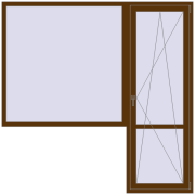 REHAU Euro 60 2150x2150 мм WALNUT з двох сторін REHAU Euro 60 2150x2150 мм WALNUT з двох сторін