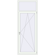REHAU Euro 70 880x2420 мм Білий (RAL 9016) з двох сторін