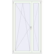 REHAU Euro 60 1200x2200 мм Білий (RAL 9016) з двох сторін