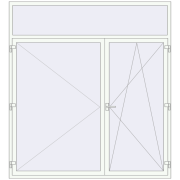 REHAU SYNEGO MD 2200x2400 мм Білий (RAL 9016) з двох сторін