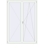 REHAU SYNEGO MD 1600x2300 мм Білий (RAL 9016) з двох сторін