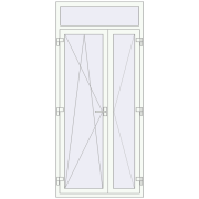 REHAU SYNEGO MD 1005x2250 мм Білий (RAL 9016) з двох сторін