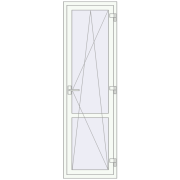 REHAU Euro 60 630x2080 мм Білий (RAL 9016) з двох сторін
