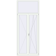 REHAU Euro 70 1200x3000 мм Білий (RAL 9016) з двох сторін