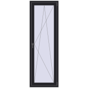 Балконні двері 700x2100 мм REHAU Euro 70 BLACK_ULTI-MATT з двох сторін