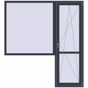 REHAU Euro 70 1960x2140 мм ANTHRACITE_GREY_STRUKTURAL з двох сторін REHAU Euro 70 1960x2140 мм ANTHRACITE_GREY_STRUKTURAL з двох сторін