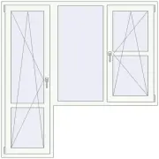 REHAU SYNEGO MD 1800x1800 мм Білий (RAL 9016) з двох сторін REHAU SYNEGO MD 1800x1800 мм Білий (RAL 9016) з двох сторін