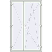 REHAU Euro 70 1290x2110 мм Білий (RAL 9016) з двох сторін