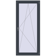 Балконні двері 900x2100 мм REHAU Euro 70 ANTHRACITE_GREY_STRUKTURAL з двох сторін Балконні двері 900x2100 мм REHAU Euro 70 ANTHRACITE_GREY_STRUKTURAL з двох сторін