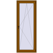 REHAU Euro 60 800x2100 мм GOLDEN OAK з двох сторін