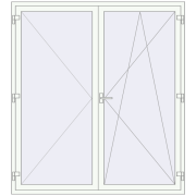 REHAU SYNEGO MD 1800x2000 мм Білий (RAL 9016) з двох сторін