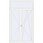 REHAU Euro 70 1500x2600 мм Білий (RAL 9016) з двох сторін REHAU Euro 70 1500x2600 мм Білий (RAL 9016) з двох сторін
