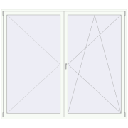 REHAU Euro 60 2400x2100 мм Білий (RAL 9016) з двох сторін