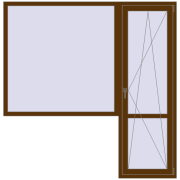 REHAU Euro 60 2030x2070 мм WALNUT з двох сторін