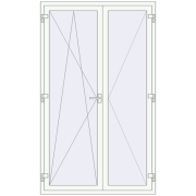 REHAU Euro 70 1300x2170 мм Білий (RAL 9016) з двох сторін