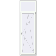REHAU Euro 70 730x2380 мм Білий (RAL 9016) з двох сторін