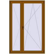 REHAU Euro 70 1401x2100 мм GOLDEN OAK з двох сторін