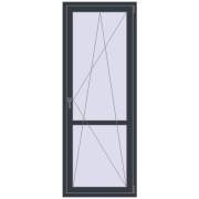 REHAU SYNEGO MD 800x2100 мм ANTHRACITE_GREY_STRUKTURAL з двох сторін