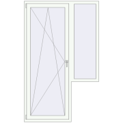 REHAU SYNEGO MD 1300x2100 мм Білий (RAL 9016) з двох сторін