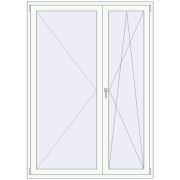 REHAU Euro 70 1500x2100 мм Білий (RAL 9016) з двох сторін