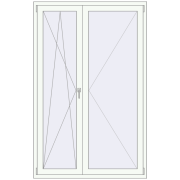 REHAU SYNEGO MD 1320x2060 мм Білий (RAL 9016) з двох сторін