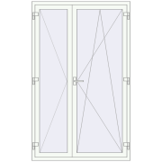 REHAU Euro 70 1270x2050 мм Білий (RAL 9016) з двох сторін
