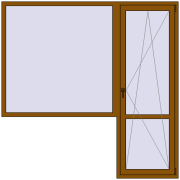 REHAU Euro 70 2150x2150 мм GOLDEN OAK з двох сторін REHAU Euro 70 2150x2150 мм GOLDEN OAK з двох сторін