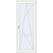 REHAU Euro 70 760x2002 мм Білий (RAL 9016) з двох сторін