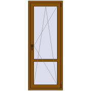 REHAU Euro 70 700x1820 мм GOLDEN OAK з двох сторін