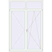 Балконні двері 1600x2400 мм REHAU Euro 70