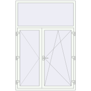 REHAU Euro 60 1425x2125 мм Білий (RAL 9016) з двох сторін