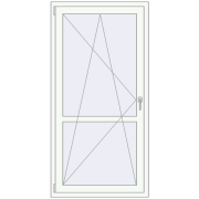 REHAU Euro 60 900x1800 мм Білий (RAL 9016) з двох сторін