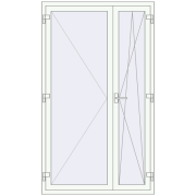 REHAU Euro 60 1200x2050 мм Білий (RAL 9016) з двох сторін