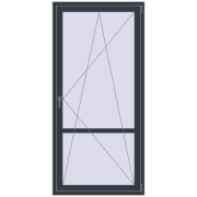 REHAU SYNEGO MD 1000x2100 мм ANTHRACITE_GREY_STRUKTURAL з двох сторін