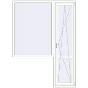 REHAU Euro 70 1600x2200 мм Білий (RAL 9016) з двох сторін