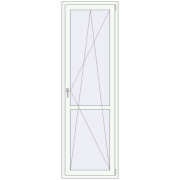 REHAU Euro 70 750x2350 мм Білий (RAL 9016) з двох сторін