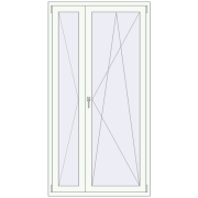REHAU Euro 70 1100x2100 мм Білий (RAL 9016) з двох сторін