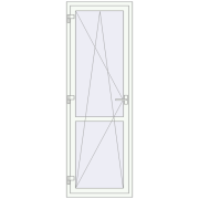 REHAU Euro 70 730x2161 мм Білий (RAL 9016) з двох сторін REHAU Euro 70 730x2161 мм Білий (RAL 9016) з двох сторін