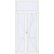 REHAU Euro 70 1270x2900 мм Білий (RAL 9016) з двох сторін