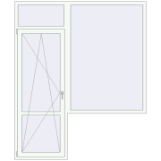 REHAU Euro 70 2000x2400 мм Білий (RAL 9016) з двох сторін