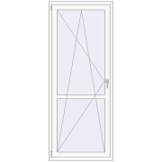 REHAU Euro 60 850x2100 мм Білий (RAL 9016) з двох сторін