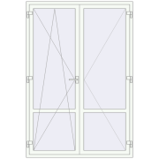 REHAU Euro 60 1500x2200 мм Білий (RAL 9016) з двох сторін