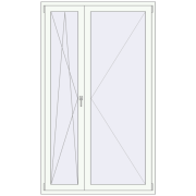 REHAU Euro 70 1290x2170 мм Білий (RAL 9016) з двох сторін