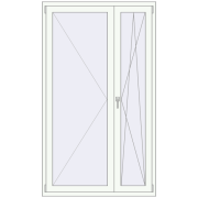 REHAU Euro 60 1200x2050 мм Білий (RAL 9016) з двох сторін REHAU Euro 60 1200x2050 мм Білий (RAL 9016) з двох сторін