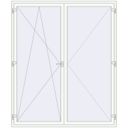 REHAU Euro 70 2000x2380 мм Білий (RAL 9016) з двох сторін