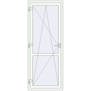 REHAU Euro 70 765x1965 мм Білий (RAL 9016) з двох сторін REHAU Euro 70 765x1965 мм Білий (RAL 9016) з двох сторін
