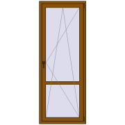 REHAU Euro 60 800x2100 мм GOLDEN OAK з двох сторін